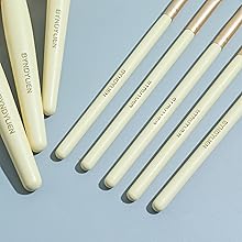 wood handles make up brushes set professional makeup brushes brush set with high quality cream color