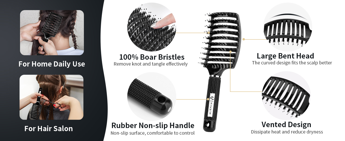boar bristle hair brush