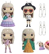 Lustriona Cute Keychain Taylor Diamond Art Kits Taylor Gifts for Women Taylor Merch 4 Pcs Acrylic...