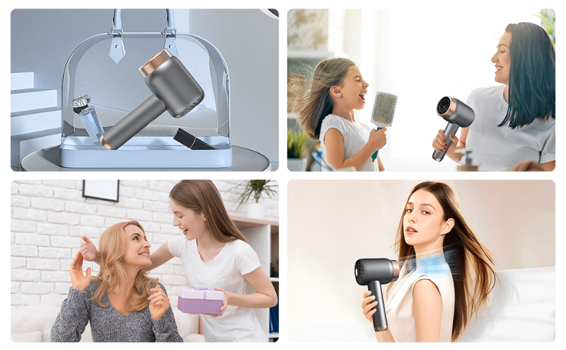 Wireless Hair Dryer for Travel Camping