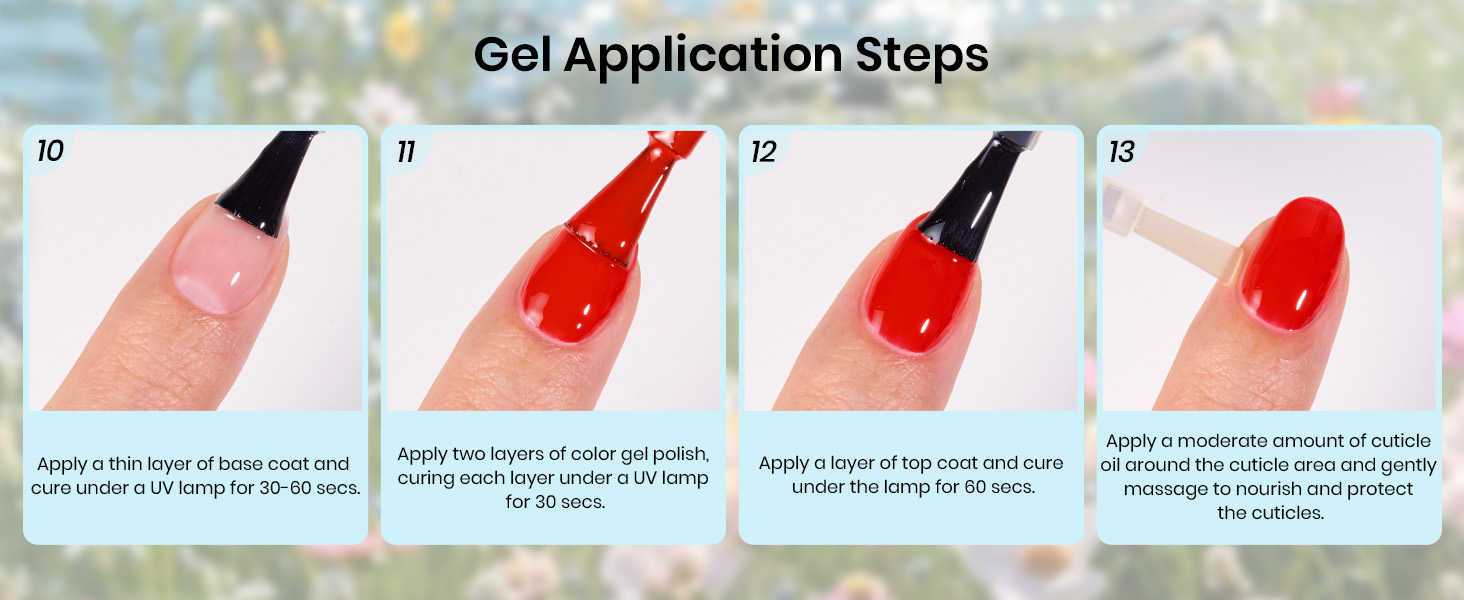 Blue gel nail polish set