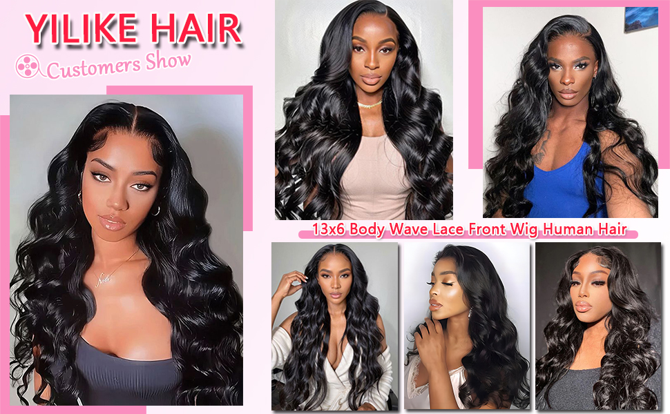 body wave lace front wigs human hair