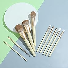 goat hair premium synthetic fiber makeup brushes bristles