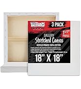 U.S. Art Supply 18 x 18 inch Gallery Depth 1-1/2
