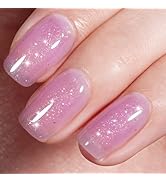 AILLSA Purple Glitter Gel Polish Lavender Subtle Sparkle Gel Nail Polish Sheer Violet Jelly Gel P...