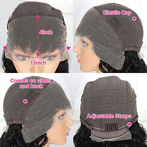 deep wave lace front wig human hair