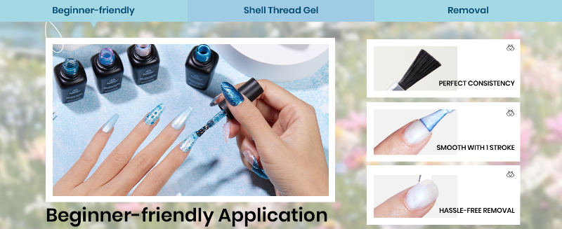 Blue gel nail polish set