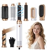 Ukliss 6 in 1 Blow Dryer Brush & Air Styler – Ionic Hair Dryer Brush for Straight/Curly/Thick Hai...