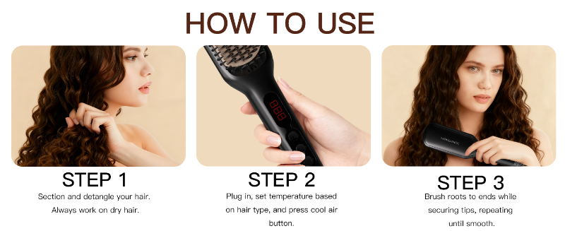 hair straightener brush