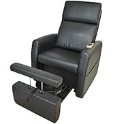 Pibbs Lounge Pedicure Chair with Vibration Massage, Motorized Reclining Chair Back, Adjustable Fo...