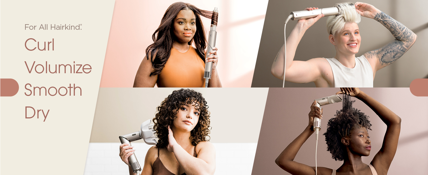 For All Hairkind. Curl Volumize Smooth Dry