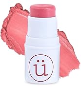 M2U NYC Pink Shimmer Cream Blush Stick – 3-in-1 Cream Blush for Cheeks, Lips & Eyes – Natural Dew...