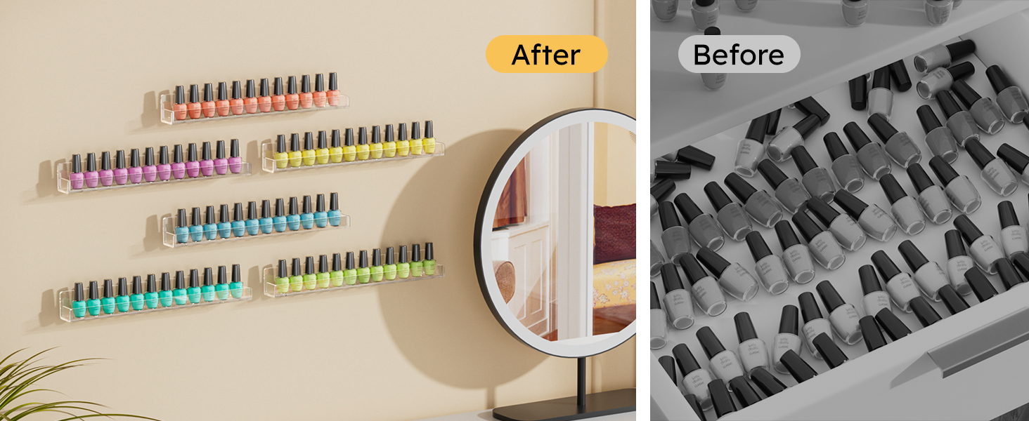nail polish wall mount