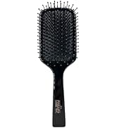 Phillips Brush Luxe Square Paddle Hair Brush, Sleek Black Color with Gold Accents – 9.25 inch Det...