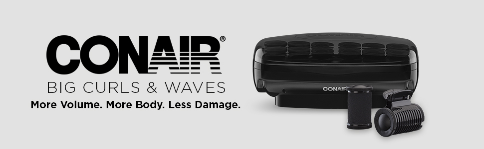 Conair Ceramic 1 1/2-inch Hot Rollers, Create Big Bouncy Curls, Black - Amazon Exclusive