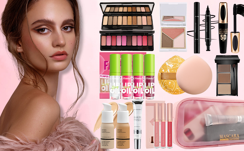 travel size teens girl all in one face makeup kits sets for women full with everything ages 8 10-12