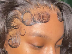 Pre plucked with baby hair around