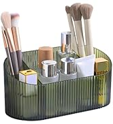 DASITON Capacity Makeup Brush Holder,5 Slot Makeup Brush Holder,Vintage striped Make Up Brush Hol...