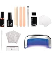 SensatioNail Clean Prep & Cure Kit. Includes Gel LED Lamp, Primer Base & Top Coat, Removal Kit, R...