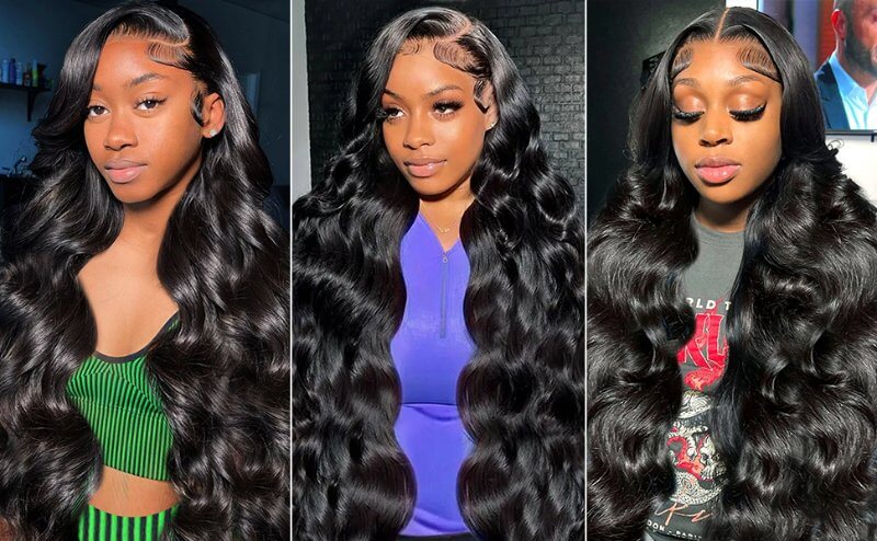 body wave lace front wigs human hair