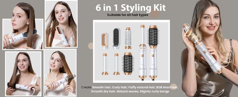 Ukliss 6-in-1 Air Styler &amp; Blow Dryer Brush