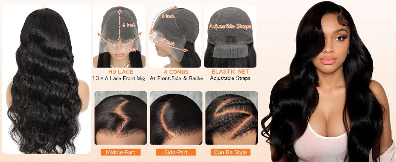 Body Wave Lace Front Wigs Human Hair