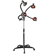 SEANESZTI 5 Head Infrared Heat Lamp Salon, Adjusting Height Hair Color Processor, Infrared Lamp H...