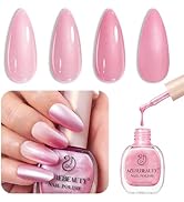 AZUREBEAUTY Nail Polish Shimmery Rose Pink Summer Nail Polish Quick Dry Natural Infinite Shine Na...