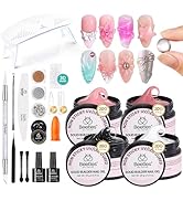 Beetles Solid Builder Gel for Nails, 20g *4 Colors Clear Pink White 3D Sculpting Gel Non-Sticky H...