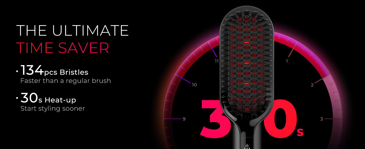 hair straightener brush