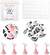 MelodySusie Update Nail Stand for Press Ons, Cute Cat Claw Magnetic Base for Painting Display Hol...