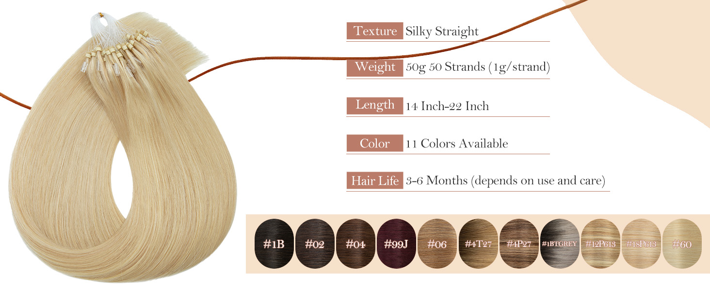 microbead real hair extensions
