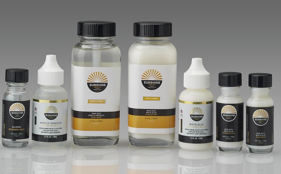 Glues Banner wig glue for hair systems silicone transparent glue