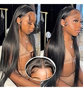 Tscom 30 Inch 5x5 HD Lace Closure Wigs Human Hair 220 Density Wear and Go Glueless Wigs Human Hai...