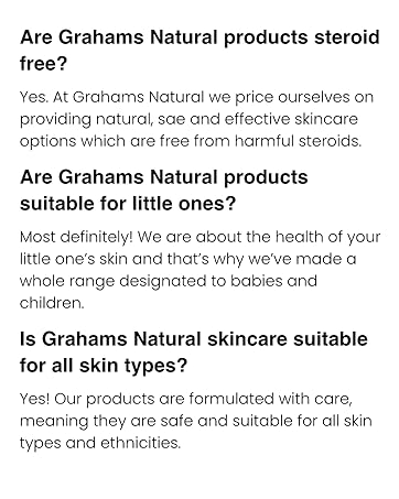 grahams natural products are free from steroids and harsh chemicals