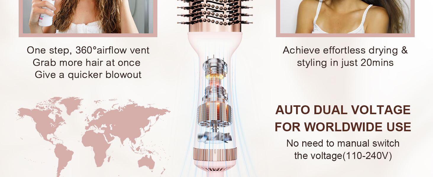 brush hair dryers for women