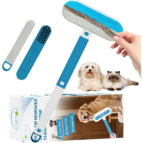Multifunctional Pet Hair Remover tool, 4 in 1-Reusable Washable Long Handle Dog&Cat...