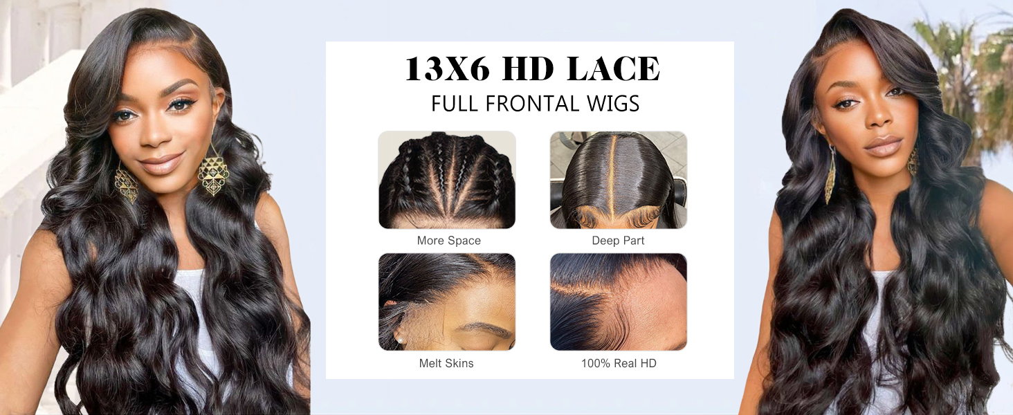 Body Wave 13x6 Lace Front Wigs Human Hair