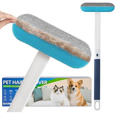 BOOMJOY Pet Hair Remover - Reusable Dog Cat Hair Remover Brush for Furniture, Couch, Carpet - Lint Remover for Pet