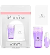 MelodySusie French Nail Stamper, Nail Stamper Kit 2PCS, Silicone Nail Stamp with a Scraper, Nail ...