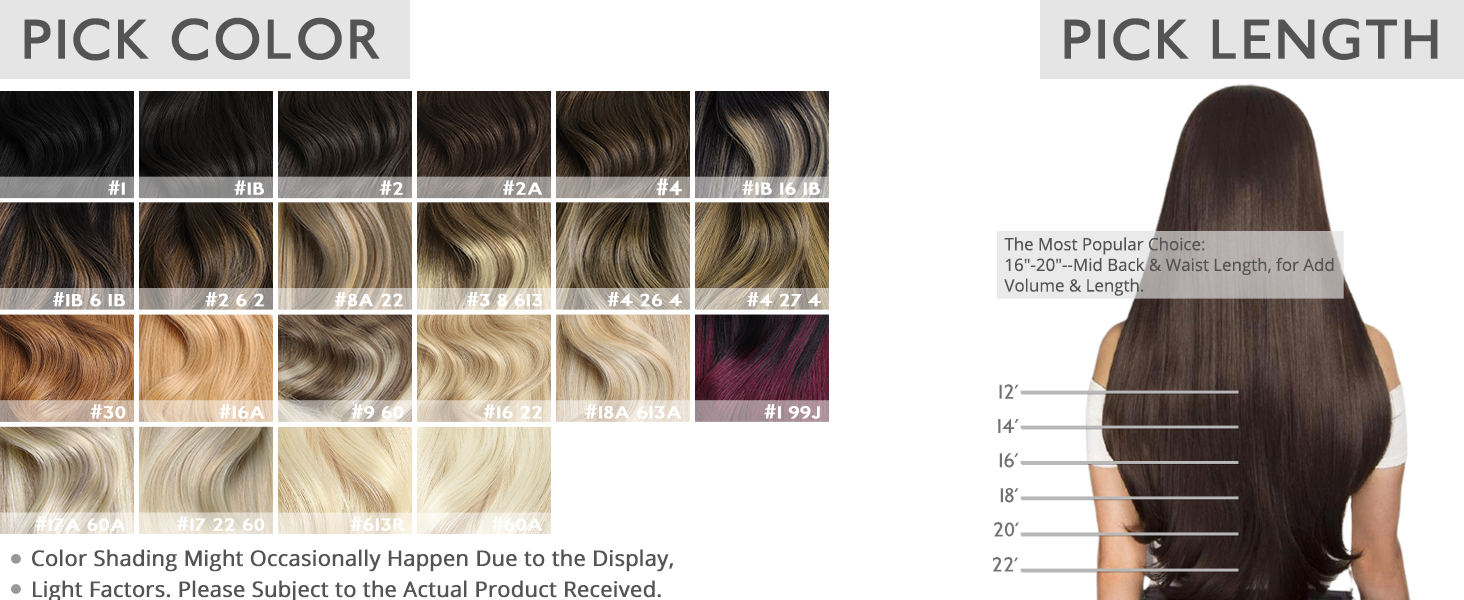 PICK COLOR PICK LENGTH