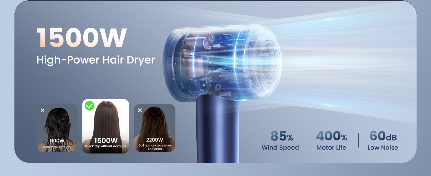1500W High-Power Hair Dryer