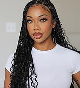 Fecihor 13x8 Inch HD Lace Front Boho Knotless braided Wigs For Women 36