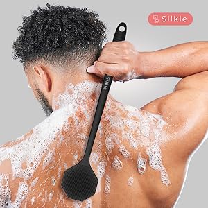 brush scrub bath wash shower scrubber exfoliating sponge skin loofah silicone soap exfoliator scalp