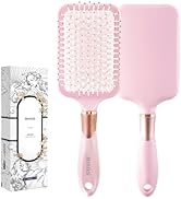 RHOS Paddle Brush for Women & Men - Detangler for Thick, Curly, Long, Wet & Dry Hair - Nylon Bris...