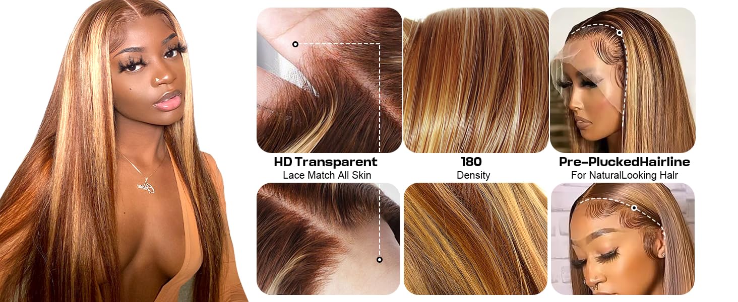 Honey Blonde Hd Lace Front Wig Human Hair