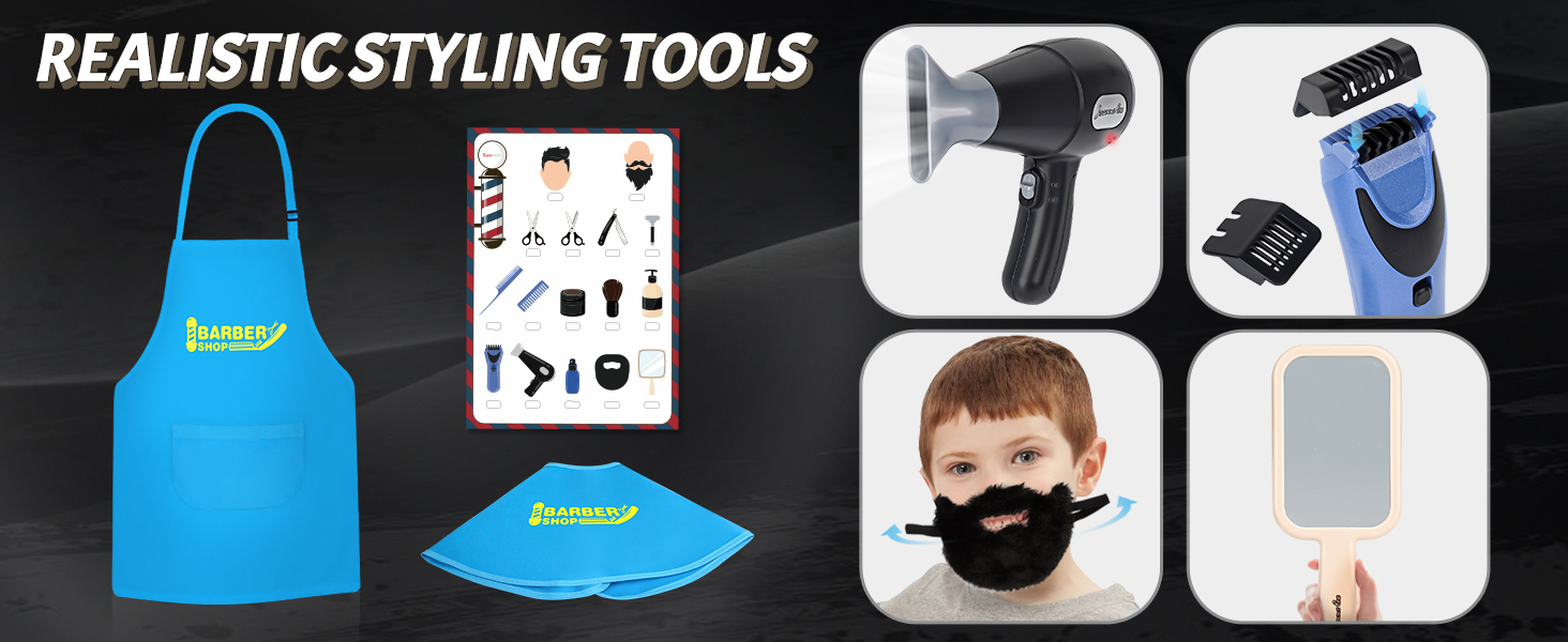 Kids Barber Shop Toy Set 