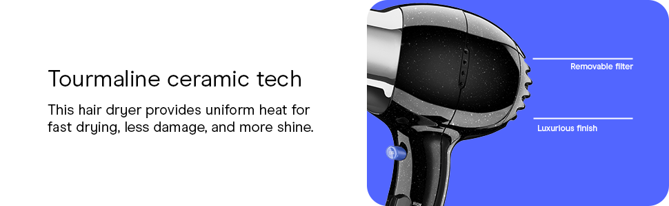 Conair Pro Hair Dryer with tourmaline ceramic tech