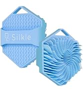 SILKLE Silicone Body Scrubber - Exfoliating Bath Brush and Skin Cleanser - Shower Sponge for Gent...