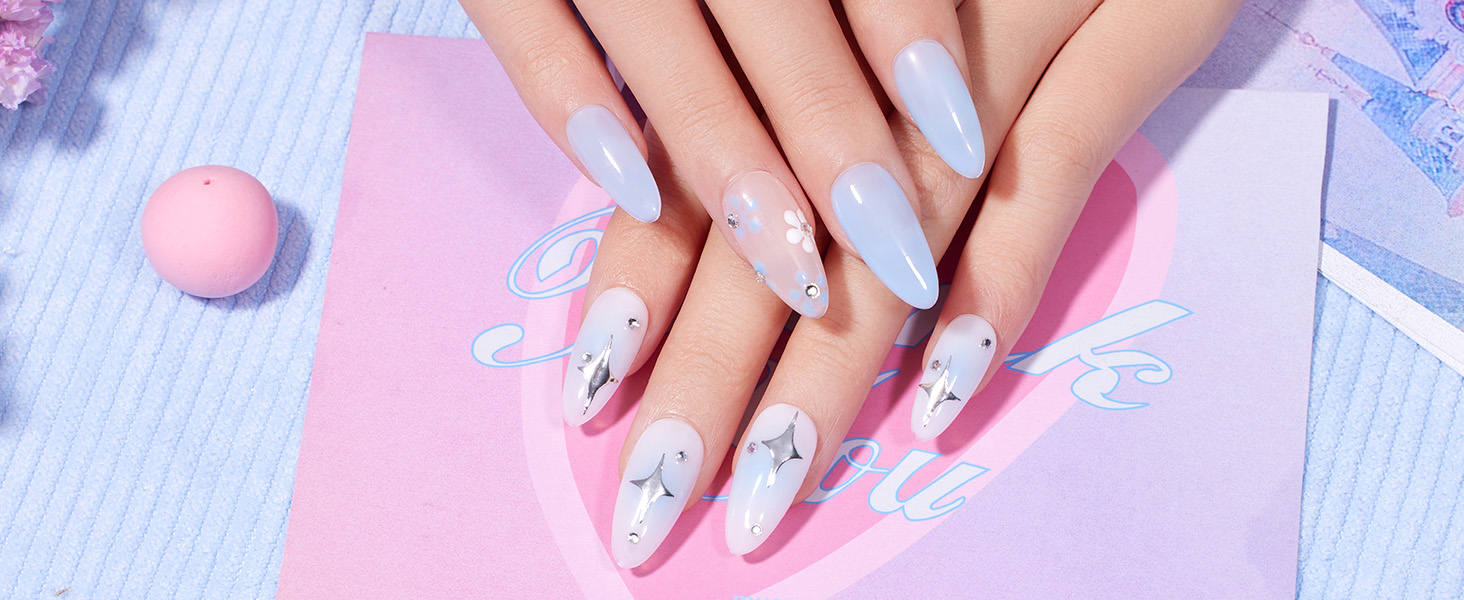 Jelly Nude Blue Gel Nail Polish